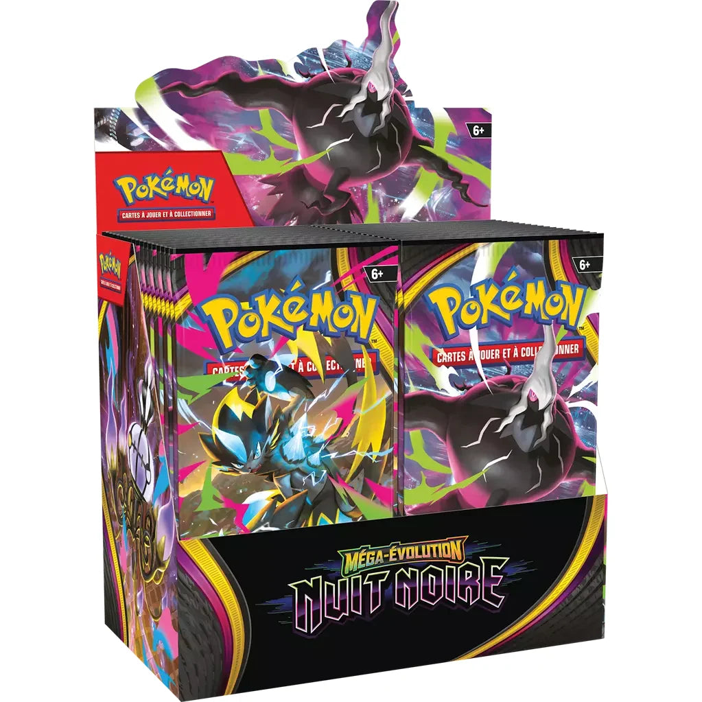 Display Pokémon Nuit Noire ME05 version française scellée — 36 boosters Méga-Évolution, Méga-Darkraï-ex en vedette