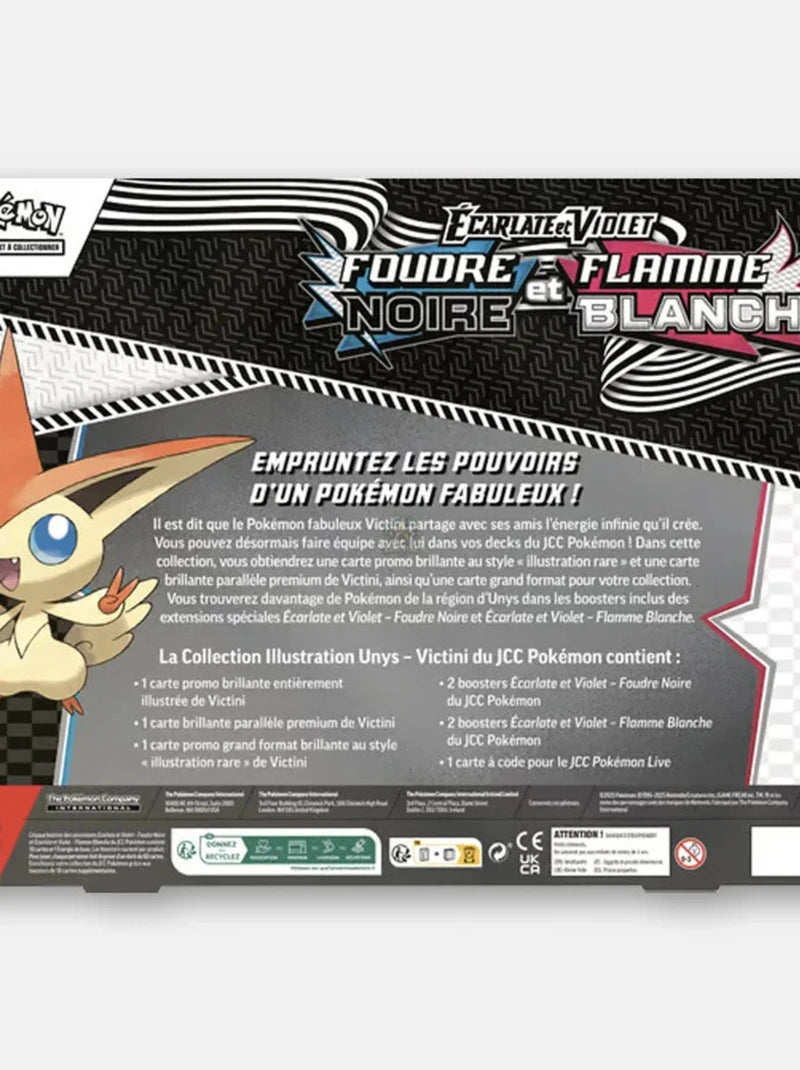 Coffret Collection Illustration Pokémon EV10.5 - Victini - 4 Boosters Foudre Noire et Flamme Blanche - Français