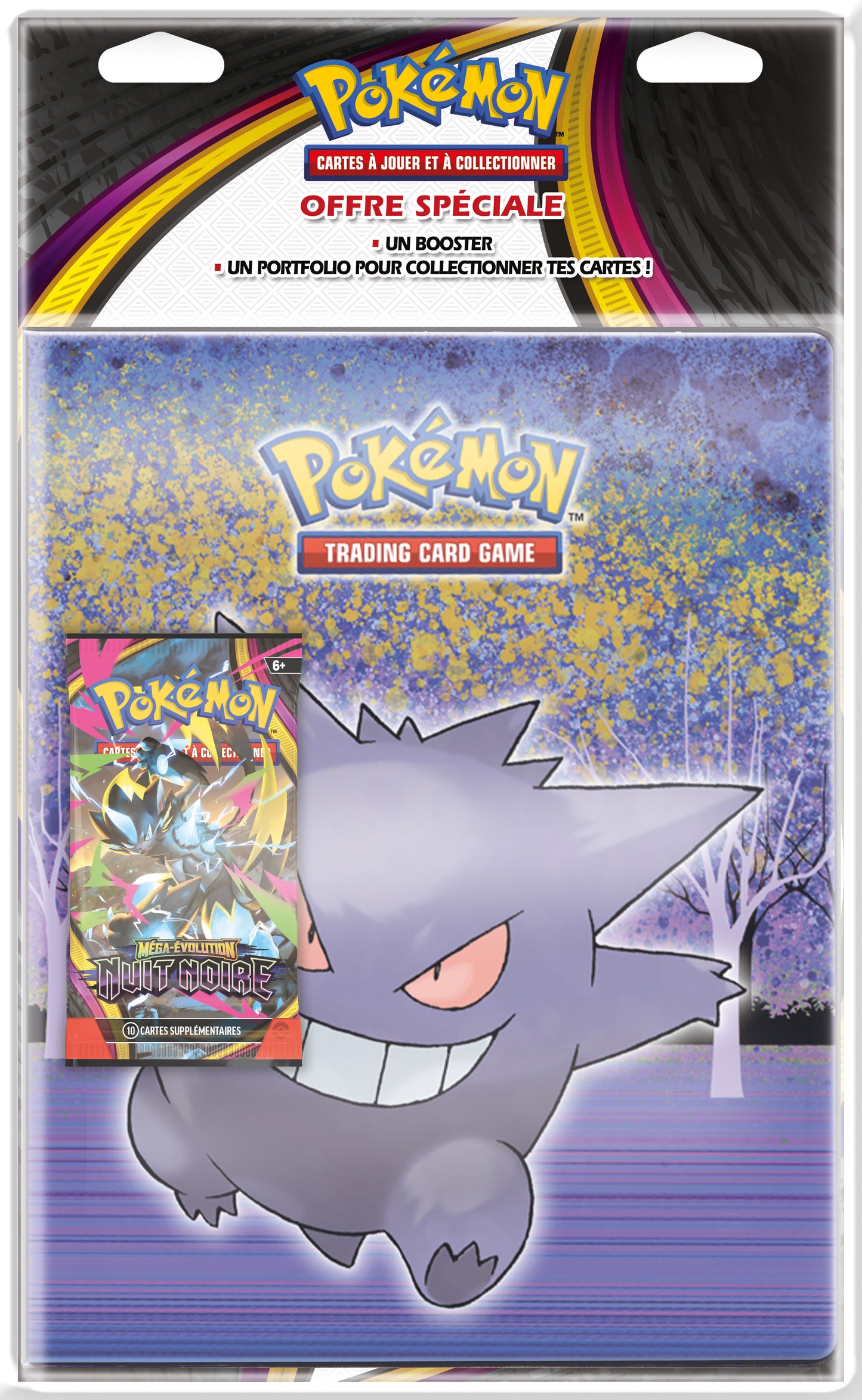 Pack Portfolio + Booster Pokémon Nuit Noire ME05 - 180 Cartes - Français