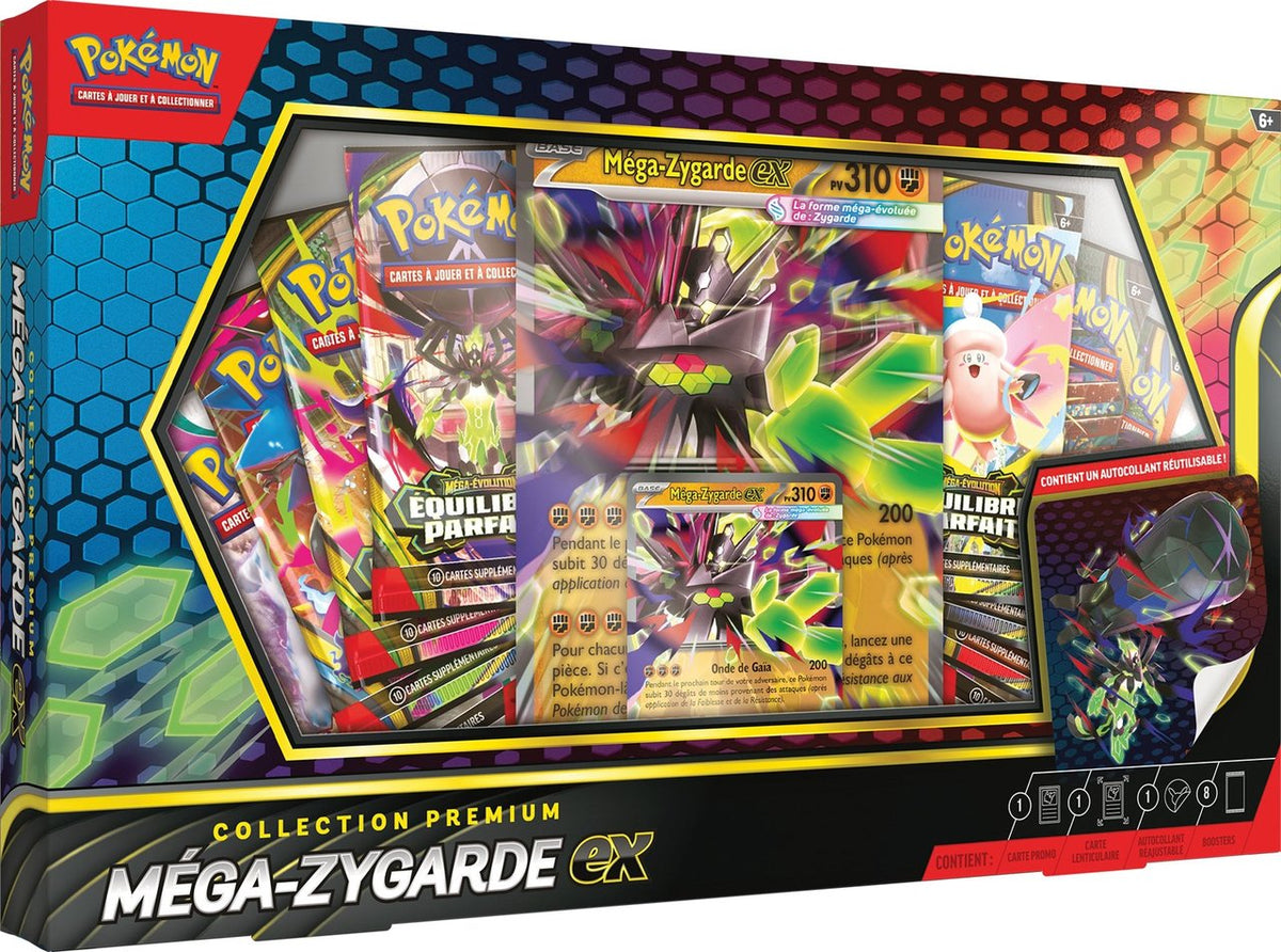 Coffret Collection Premium Pokémon Méga-Zygarde-ex ME2.5 - 8 Boosters + Cartes Promo - Français