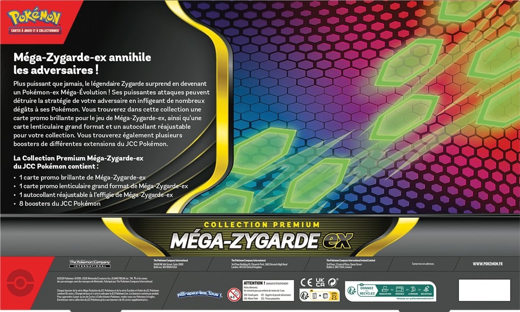 Coffret Collection Premium Pokémon Méga-Zygarde-ex ME2.5 - 8 Boosters + Cartes Promo - Français