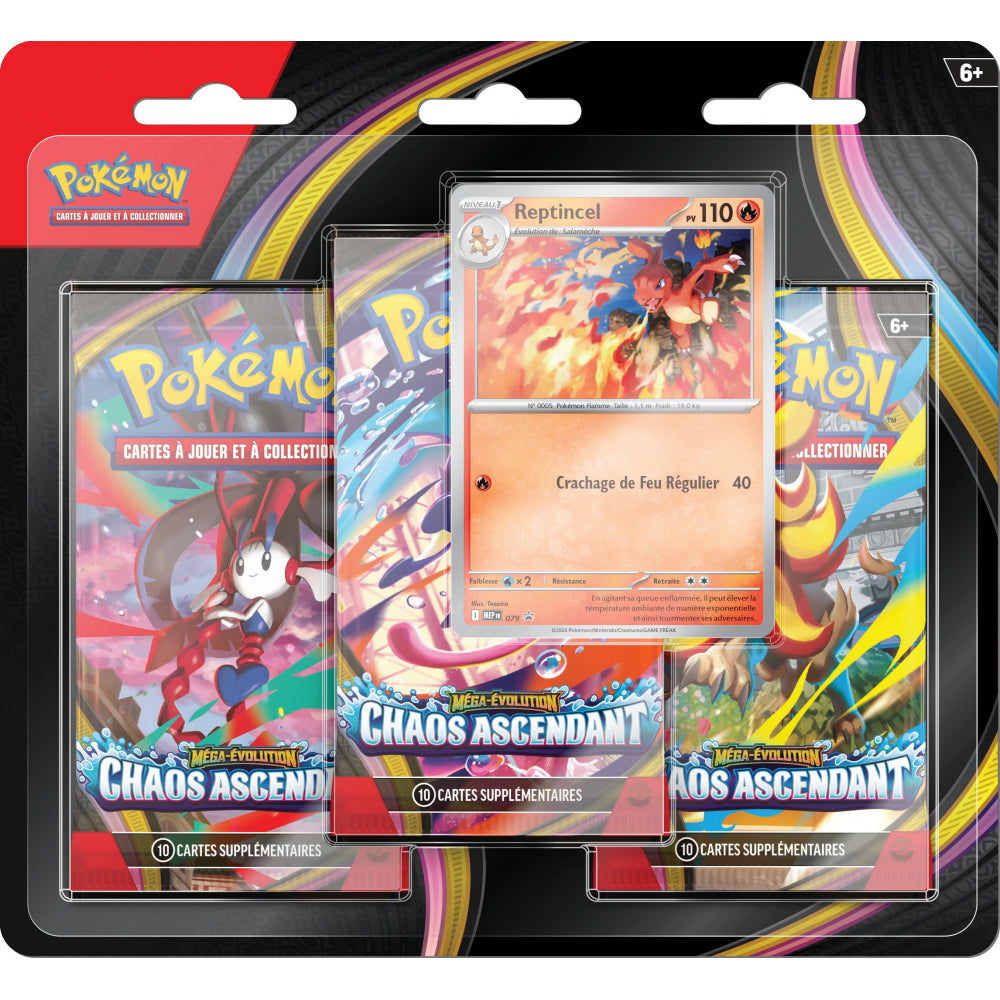 Tripack Pokémon Méga-Évolution Chaos Ascendant ME04 - Reptincel