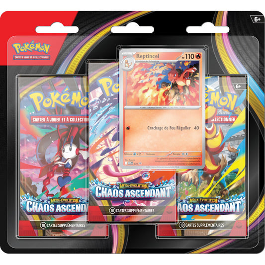Tripack Pokémon Méga-Évolution Chaos Ascendant ME04 - Reptincel
