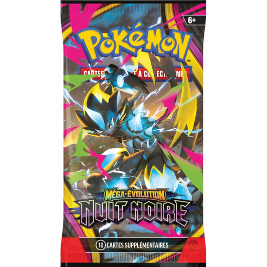 Booster Pokémon Nuit Noire ME05 version française — 10 cartes Méga-Évolution, Méga-Darkraï-ex en vedette