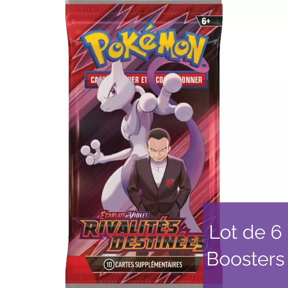 Lot de 6 Boosters Pokémon Rivalités Destinées EV10 - Français