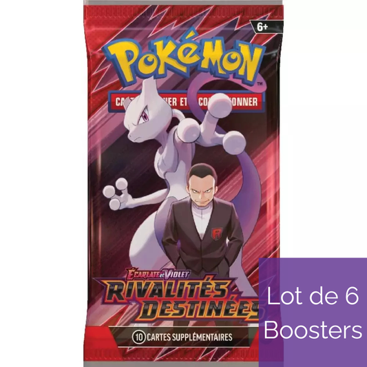 Lot de 6 Boosters Pokémon Rivalités Destinées EV10 - Français