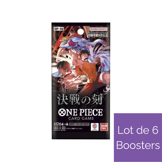 Lot de 6 Boosters One Piece Card Game OP-16 The Moment of Decisive Battle - Japonais