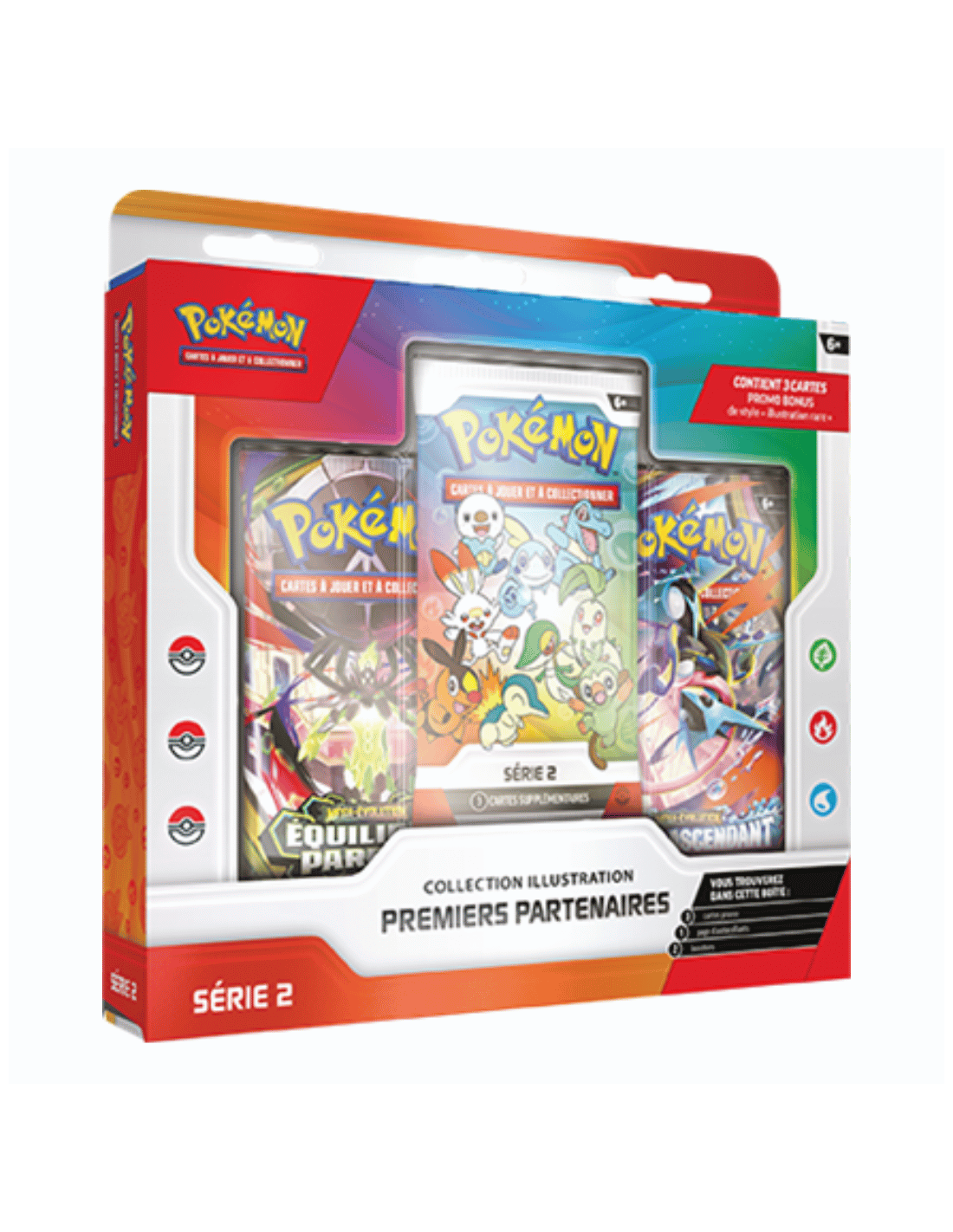 Coffret Pokémon Collection Illustration Premiers Partenaires Série 2 français avec boosters ME03, ME04 et booster promo Illustration Rare