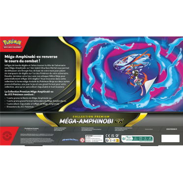 Coffret Pokémon Collection Premium Méga-Amphinobi-ex - 8 Boosters + Promo + Jumbo - Français