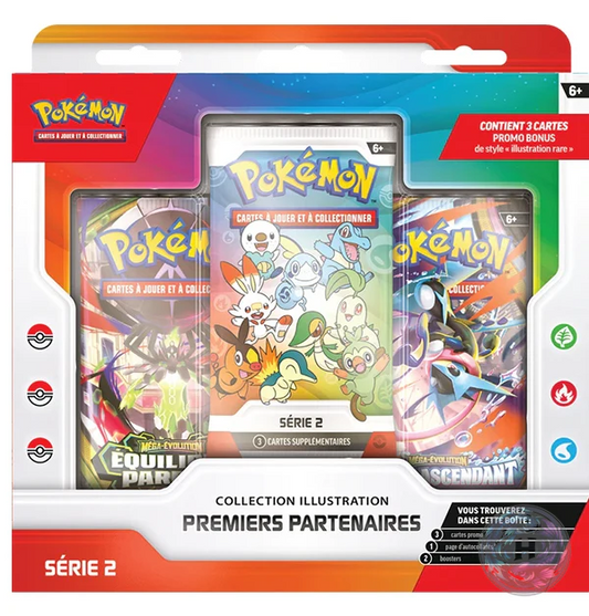 Coffret Pokémon Premiers Partenaires Série 2 - 3 Cartes Promo Illustration Rare - Français