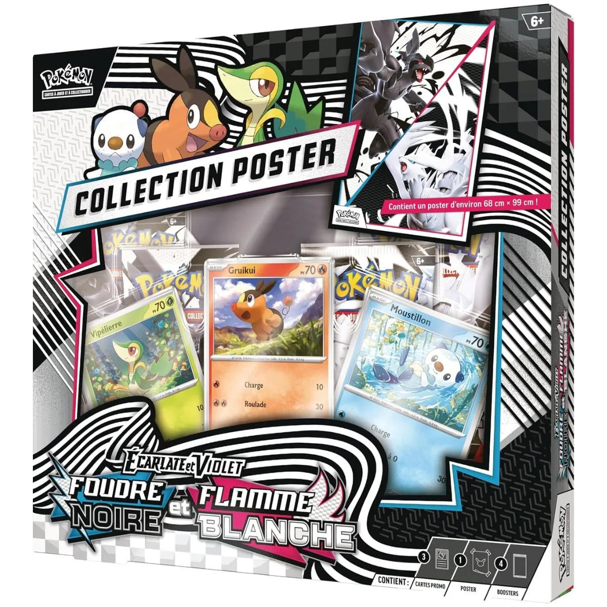 Coffret Collection Poster Unys Pokémon EV10.5 - 4 Boosters + 3 Cartes Promo + Poster - Français
