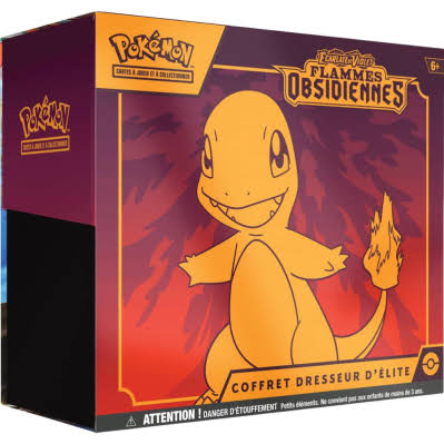 Coffret Dresseur d'Élite Pokémon Écarlate et Violet EV03 - Flammes Obsidiennes - ETB Salamèche - Français