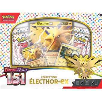 Coffret Pokémon 151 EV3.5 - Électhor-ex - 4 Boosters + Cartes Promo - Français