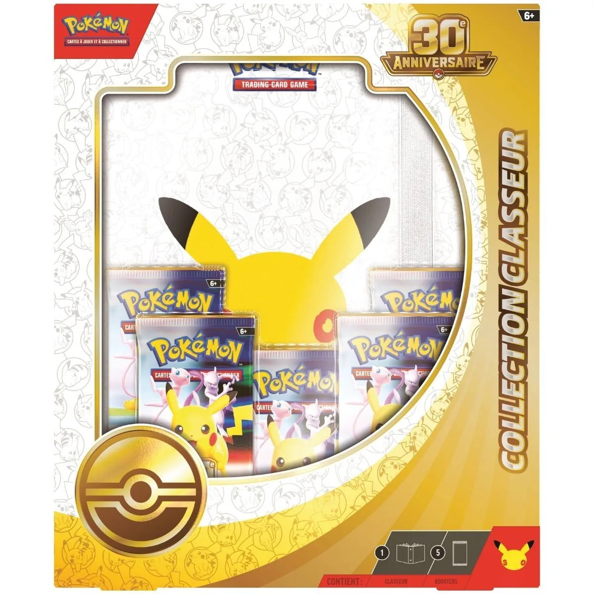 Coffret Collection Classeur Pokémon 30e Anniversaire ME05.5 - Classeur 9 Cases + 5 Boosters - Français