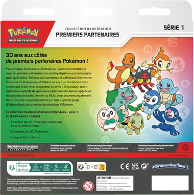 Coffret Pokémon Premiers Partenaires Série 1 - 3 Cartes Promo Illustration Rare - Français
