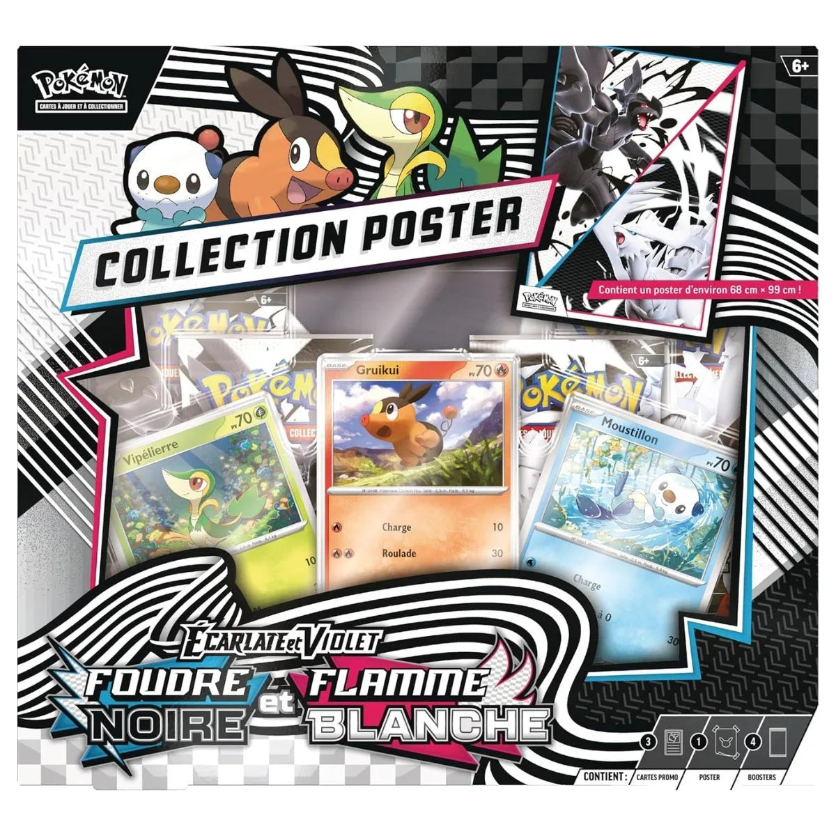 Coffret Collection Poster Unys Pokémon EV10.5 - 4 Boosters + 3 Cartes Promo + Poster - Français