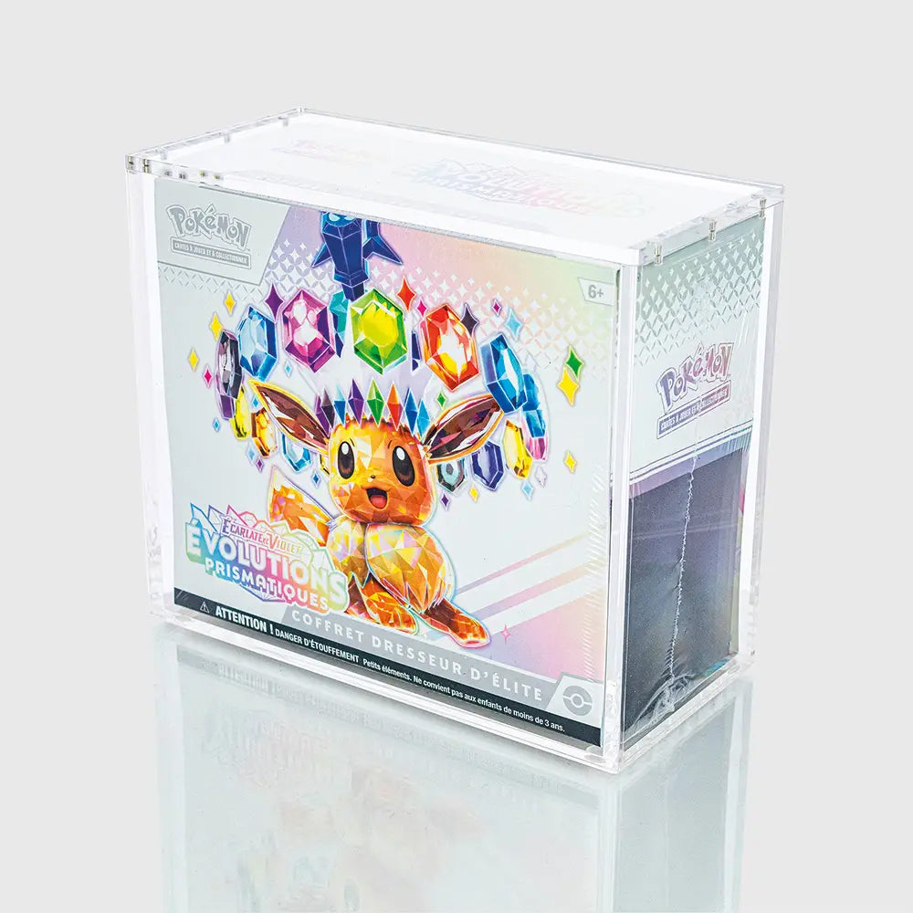 Boîte-Vitrine Acrylique Phoenix Shield pour ETB Pokémon - Protection Anti-UV Magnétique