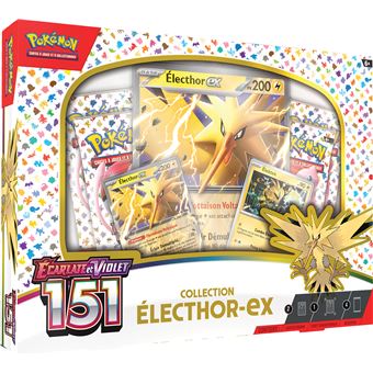 Coffret Pokémon 151 EV3.5 - Électhor-ex - 4 Boosters + Cartes Promo - Français