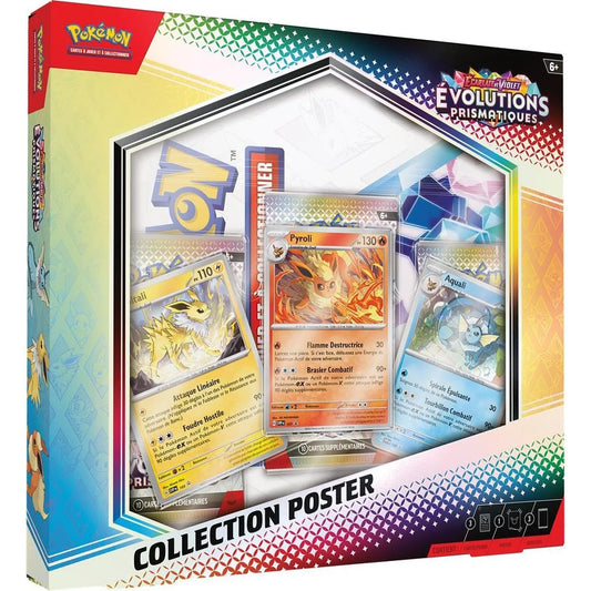 Coffret Collection Poster Pokémon EV8.5 Évolutions Prismatiques - 3 Boosters + 3 Cartes Promo - Français