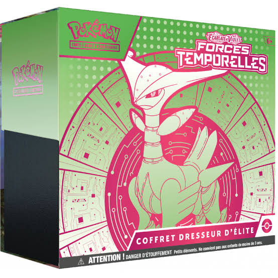 Coffret Dresseur d'Élite Pokémon Écarlate et Violet EV05 - Forces Temporelles - ETB Serpente-Eau / Vert-de-Fer - Français